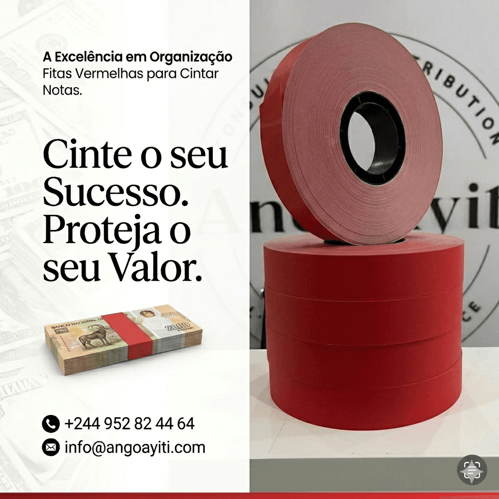 Fitas vermelhas para cintar notas